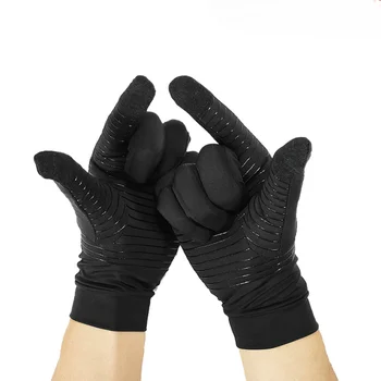 Женские Мужские перчатки из медного волокна, спандекс, наконечники для сенсорного экрана, Перчатки для бега, спортивные зимние теплые футбольные походы, вождение