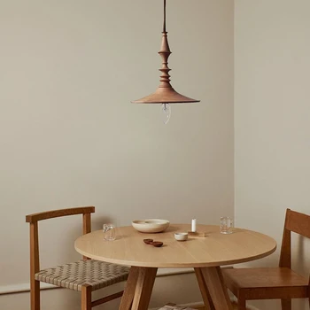 Китайский стиль ретро бар из массива дерева ручной работы подвесной светильник прикроватная лампа для спальни деревянная лампа кафе в семье