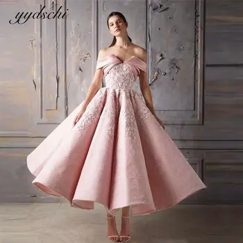 Великолепные розовые платья для выпускного вечера С открытыми плечами, Вечернее платье, Аппликации для гостей, Элегантная Официальная вечеринка, Vestidos De Gala 2022