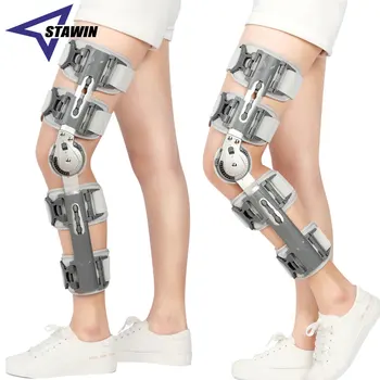 Шарнирный коленный бандаж ROM, Послеоперационный коленный бандаж для стабилизации восстановления, Травмы ACL, MCL и PCL, Регулируемая Ортопедическая опора для ног