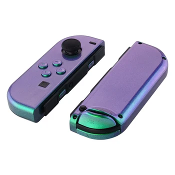 Экстремальный зеленый-хамелеон, фиолетовый Корпус ручного контроллера Joycon с полным набором кнопок для NS Switch и OLED JoyCon