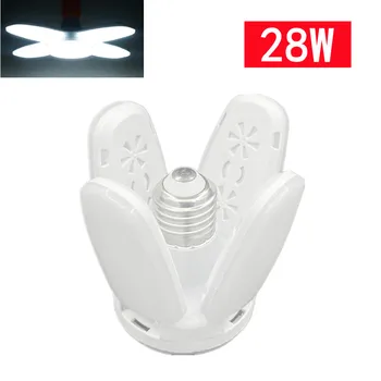 E27 светодиодная лампа с лопастями вентилятора, лампа синхронизации 28 Вт, складная светодиодная лампа, Лампада, домашний потолочный светильник 220 В 110 В, Высокое качество