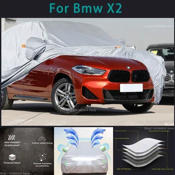 Для BMW X2 210T Водонепроницаемые Полные Автомобильные Чехлы Наружная защита от Солнца и ультрафиолета Пыль Дождь Снег Защитный Чехол для Авто