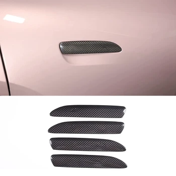 Для Porsche Taycan 2019-2022, аксессуары для отделки внешней дверной ручки автомобиля из сухого углеродного волокна, 4 шт.