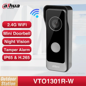 Dahua 1080P Мини WiFi Видеодомофон HD Беспроводной Ультратонкий Домашний Дверной Звонок Поддерживает Вызов телефона и внутреннего монитора IR P2P VTO1301R-W