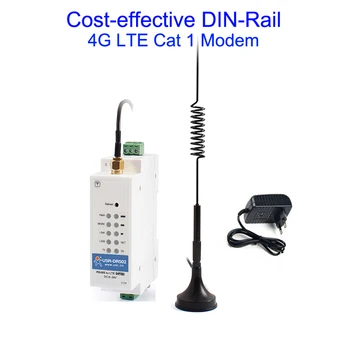USR-DR502-E Модем 4G LTE Cat 1 на DIN-рейке с возможностью самостоятельного обновления GSM HTTP, MQTT, SMS FTP и FOTA