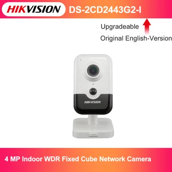 Бесплатная доставка HIKVISION 4MP Сетевая камера WDR для помещений с фиксированным кубом DS-2CD2443G2-I