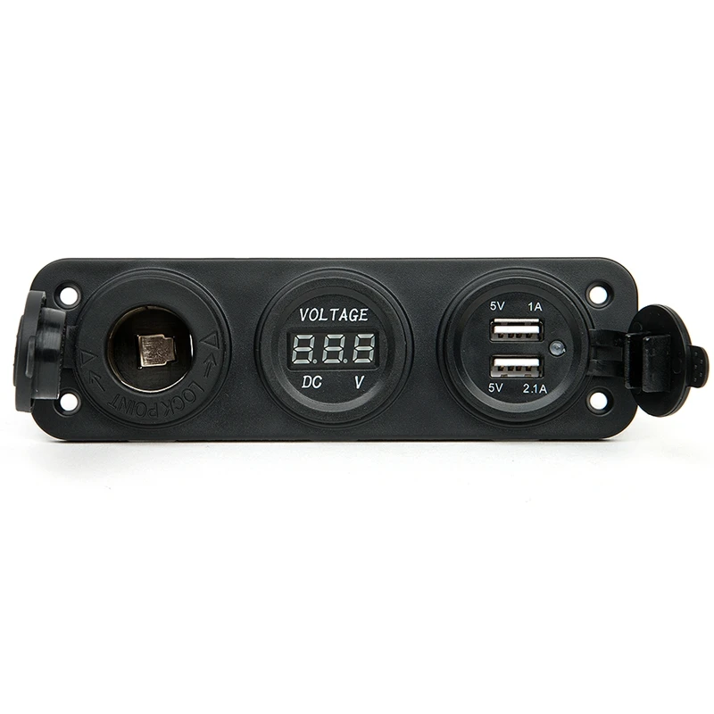 3 в 1 12 В 4.2A Двойной USB Адаптер автомобильного зарядного устройства + Цифровой Вольтметр + Гнездо Прикуривателя Автомобильное Быстрое Зарядное устройство со светодиодным дисплеем