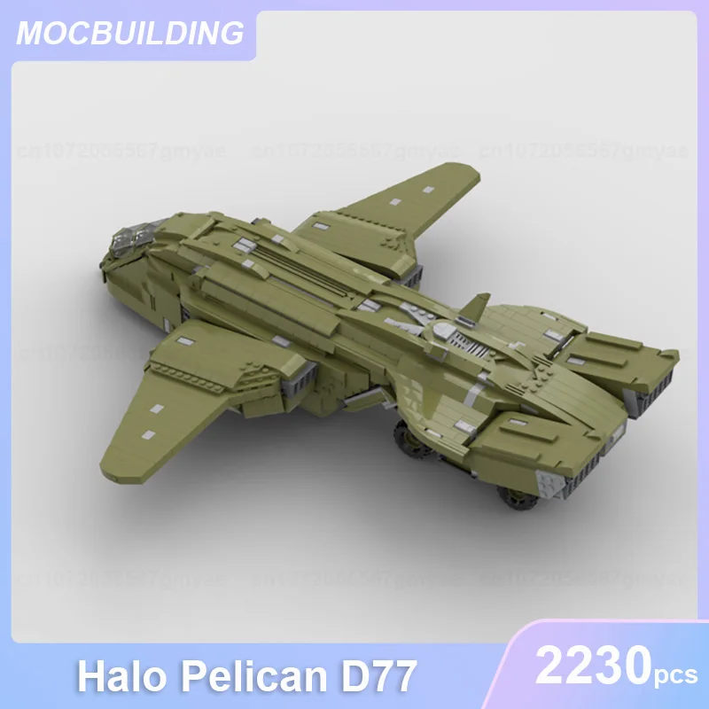 Halo Pelican D77 Модель MOC Строительные блоки DIY Сборка Кирпичей Автомобиль Развивающие творческие детские игрушки Детские подарки 2230 шт.