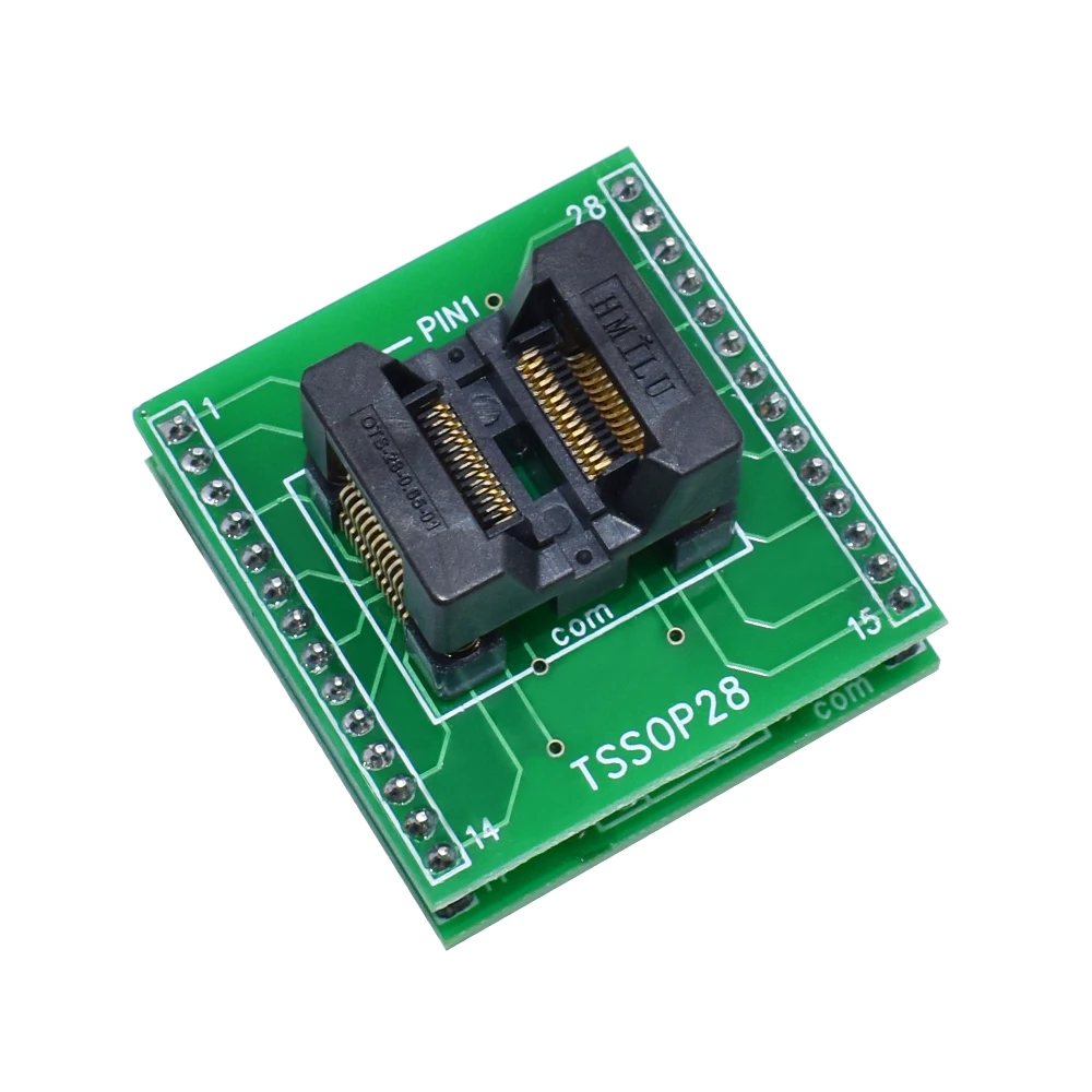 Гнездо адаптера TSSOP28 к DIP28/TSSOP24, TSSOP20, TSSOP8, Адаптер для тестирования микросхем, Программатор, адаптер с шагом 0,65 мм