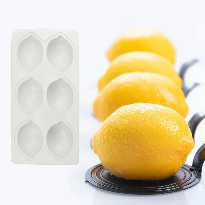 Инструменты Для украшения французского Десертного торта 3D Форма лимона Фруктовая Силиконовая форма Брауни Формы для торта, мусса Инструменты для выпечки кондитерских изделий