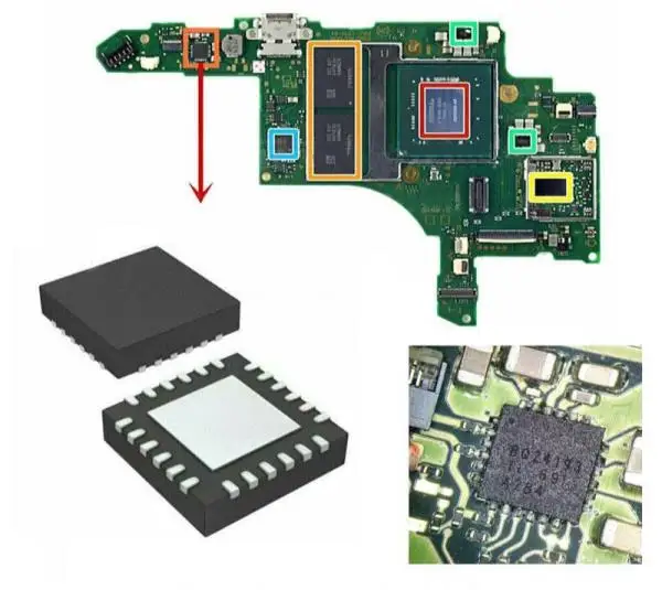 Комплект из 2 предметов, микросхема BQ24193 для Nintendo Switch, сменная деталь для управления зарядкой аккумулятора