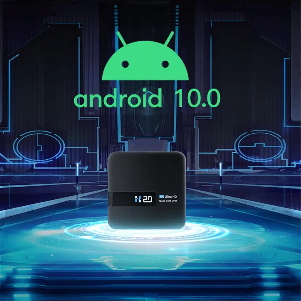 Медиаплеер H20 4K Объемный звук Цифровой плеер Оперативная память 1 ГБ Встроенная Память 8 ГБ Совместимость Для Android 10.0 TV Box сверхвысокочастотный процессор