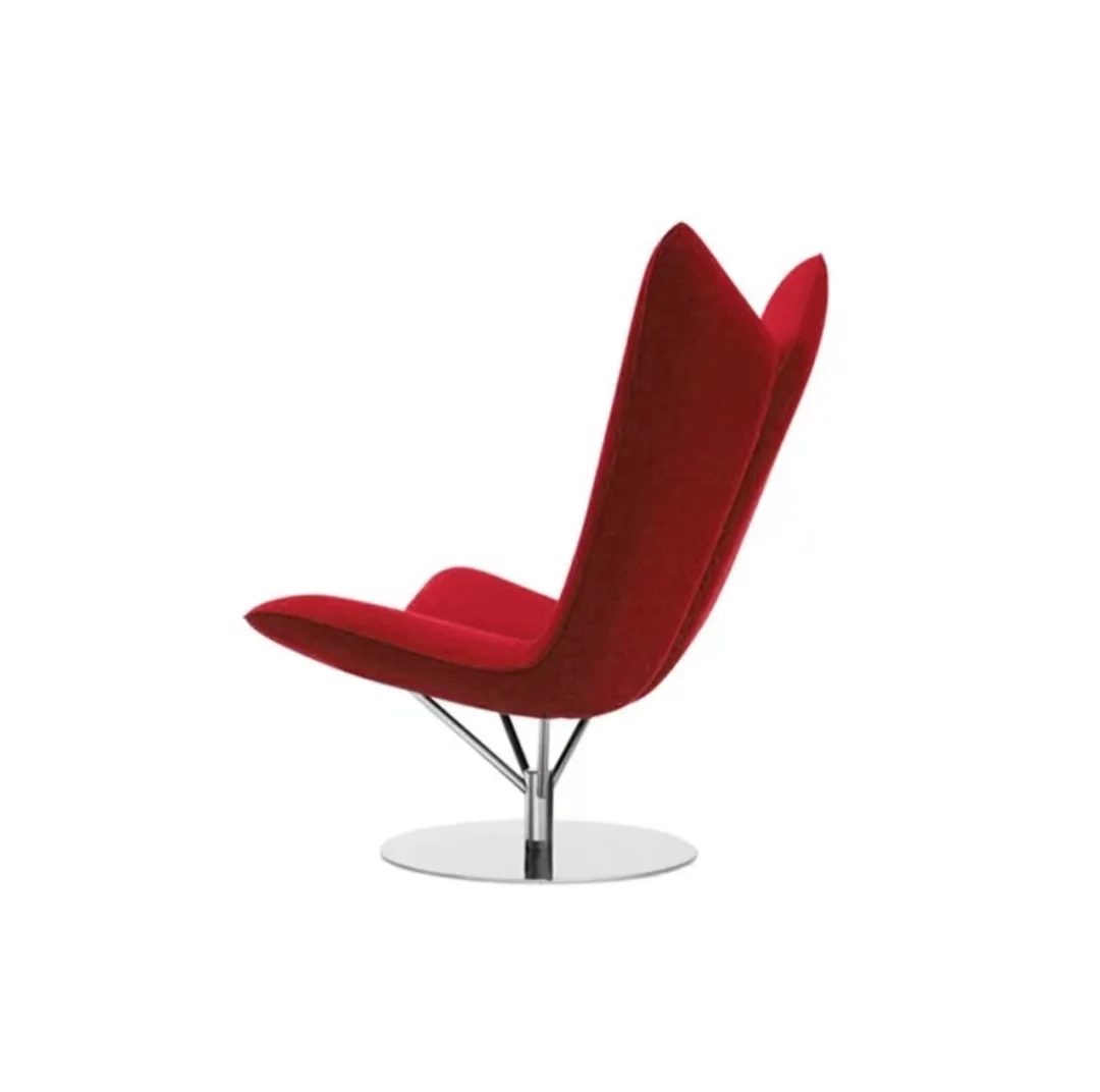 Настройте Скандинавский современный простой роскошный стул для отдыха со спинкой в виде ангела из ткани FRP особой формы, модель виллы, одноместный стул для гостиной