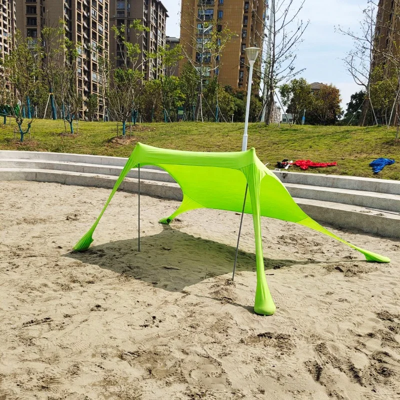 Прямые продажи с фабрики UPF50 +, Алюминиевая палатка для пляжной тени, Горячая Креативная индивидуальная пляжная палатка от солнца