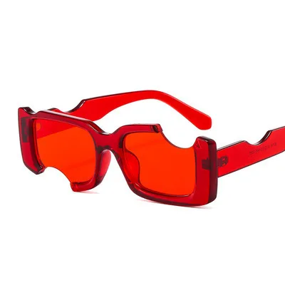 солнцезащитные очки женские модные дизайнерские солнцезащитные очки для мужчин Вогнуто-выпуклые могут быть повреждены Дизайн личности Забавный UV400 Роскошь оптом