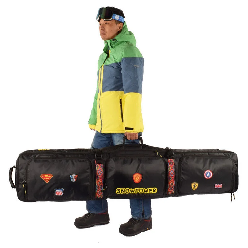 Сумка для сноуборда, дорожная сумка 146/156/166/180 см, водонепроницаемая лыжная сумка для занятий снежным спортом, черная