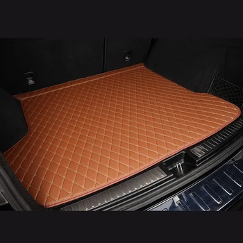 6-местный или 7-местный Прочный Изготовленный на заказ Кожаный Красочный коврик для багажника автомобиля Tesla Model X 2016-2022 Автомобильные Аксессуары для ковров Внутренняя часть