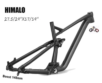 HIMALO-Велосипедная мягкая задняя рама, Горные 4 звена, Полная подвеска, Алюминий, MTB, DH для скоростного спуска, 29/27,5ER, 148 мм