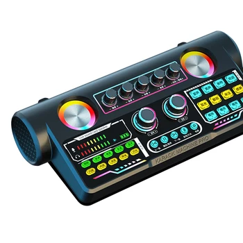 Профессиональный Аудиоинтерфейс USB 2 в 1 Музыкальная карта Sound Новый выпущенный модуль Live Pro Audio Звуковая карта для Записи Караоке
