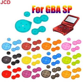 JCD 1 комплект Высококачественных Цветных Для GameBoy Advance SP GBA SP Резиновых Кнопок Контактные Площадки Силиконовый Чехол и Винты
