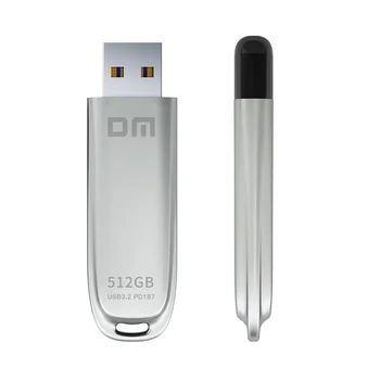 DM USB флэш-накопитель USB3.2 высокоскоростной PD187 64GB 128G 256G 512G Металлический флэш-накопитель
