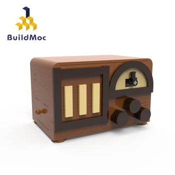 MOC Коробка для дешифрования радио Строительные блоки Головоломка Интеллектуальная коробка Идея Собрать кирпичи Игра для мозга Игрушки для детей Подарок на день рождения
