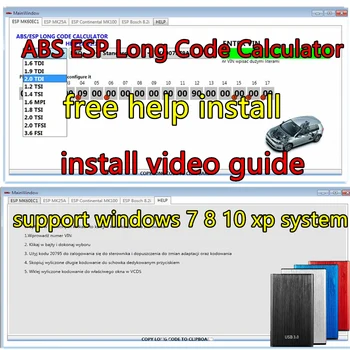 2022 горячее надувательство для VW ABS ESP Long Code Calculator Helper MK60EC1 ABS ESP Long Code Calculator