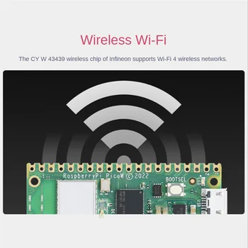 Для платы Raspberry Pi Pico W с беспроводным модулем Wi-Fi Плата разработки RP2040 поддерживает сварку на микро-питоне