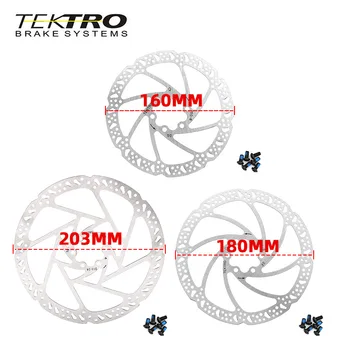 TEKTRO Велосипедный Ротор 160/180/203 мм Горный Велосипед Гидравлические Дисковые Тормозные Диски Для MTB Дорожный Складной Велосипедный Тормозной Диск