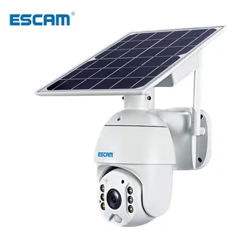 Облачное хранилище ESCAM QF280 1080P, аккумулятор PT WIFI, сигнализация PIR, IP-камера с солнечной панелью, Двухстороннее ночное видение, IP66, водонепроницаемый