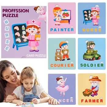 Головоломка с буквами, Обучающая Азбука для малышей, детские пазлы, английские слова, головоломки для мальчиков и девочек дошкольного возраста