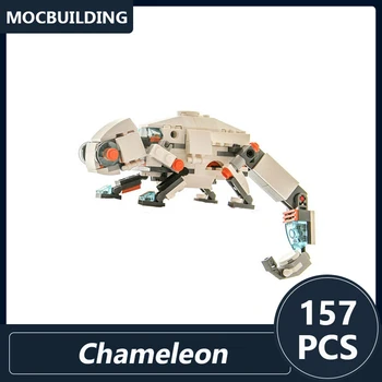 Модель Хамелеона, строительные блоки Moc, собранные своими руками кирпичи, серия животных, Обучающие креативные игрушки, подарки для детей 157 шт.