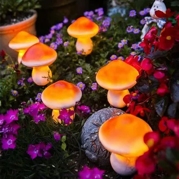 Солнечные грибовидные фонари, 8 режимов освещения дорожек, уличный декор, Сказочный солнечный гирлянда для сада, заднего двора, газона, вечеринки, Рождества