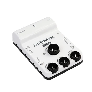 JOYO MOMIX Портативный микшер для записи прямой трансляции с мобильного телефона, двойной выходной интерфейс монитора, многоканальная входная звуковая карта