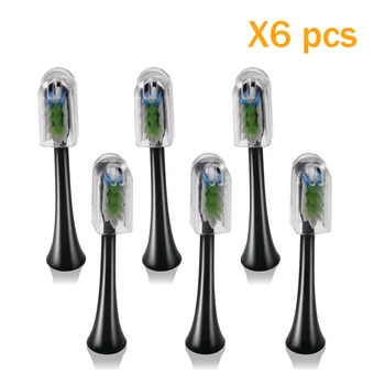 6 Шт. Головки Зубных Щеток для Xiaomi Soocas X3 для SOOCAS/Xiaomi Mijia SOOCARE X3 Электрические Головки Зубных Щеток