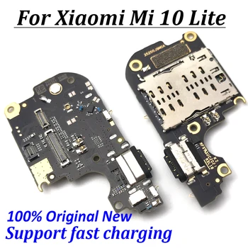 Оригинальный Новый Порт зарядки для Xiaomi Mi10 Lite, док-станция, USB-зарядное устройство, гибкий кабель, микрофон Для Xiaomi Mi 10 Lite