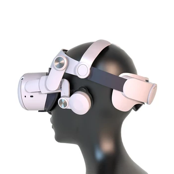 Головной ремень с наушниками для гарнитуры Meta/Oculus Quest 2 VR Улучшенное Звучание Регулируемый Комфорт Элитный Ремешок Аксессуары для наушников