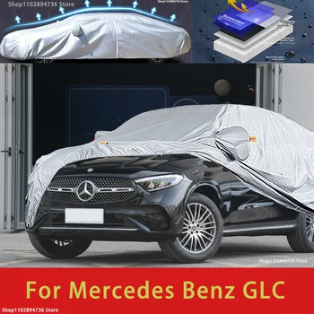 Для Mercedes Benz GLC Наружная защита, полные автомобильные чехлы, Снежный покров, солнцезащитный козырек, водонепроницаемые пылезащитные внешние автомобильные аксессуары