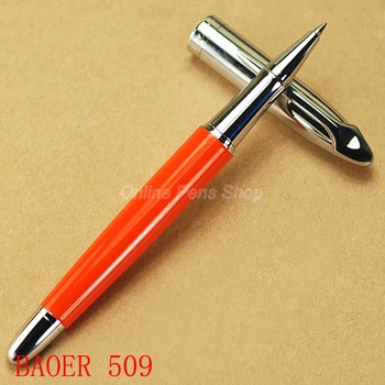 Шариковая ручка Baoer с оранжевым и серебристым металлическим Роликом Профессиональная Ручка для письма BRP004