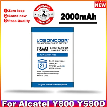 Аккумулятор мобильного телефона LOSONCOER 2000mAh CAB23V0000C1 Для Alcatel Y800 Y580D Battery