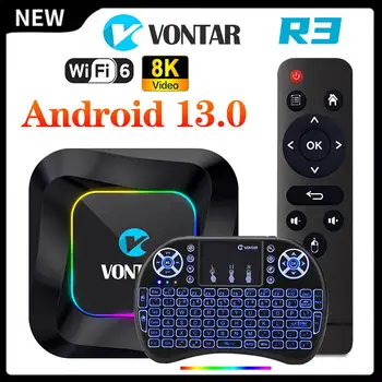 VONTAR R3 Android 13,0 Smart TV Box Rockchip RK3528 Макс 4 ГБ 128 ГБ Поддержка 8K Видео HDR10 + BT5.0 Wifi6 4K телеприставка 2 ГБ 16 ГБ