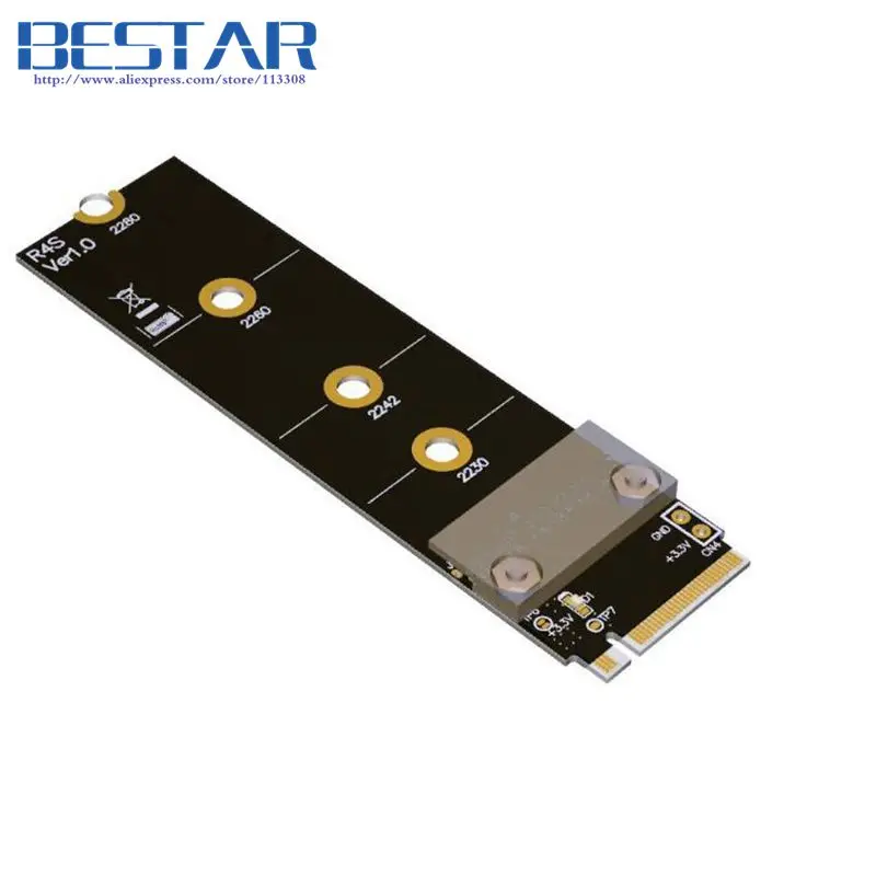 M.2 NGFF NVMe M ключ 2230 2242 2280 Для PCIe 1x Riser Card PCI-E Gen3.0 1x10 см 20 см 30 см 1ft 2ft Для 1050ti 1060ti 1080ti RX580