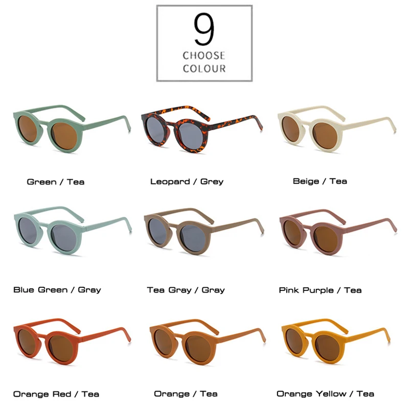 SO & EI Ретро Классические круглые солнцезащитные очки, Женские модные трендовые желеобразные оттенки UV400, Винтажные Мужские Солнцезащитные очки Серого Чая
