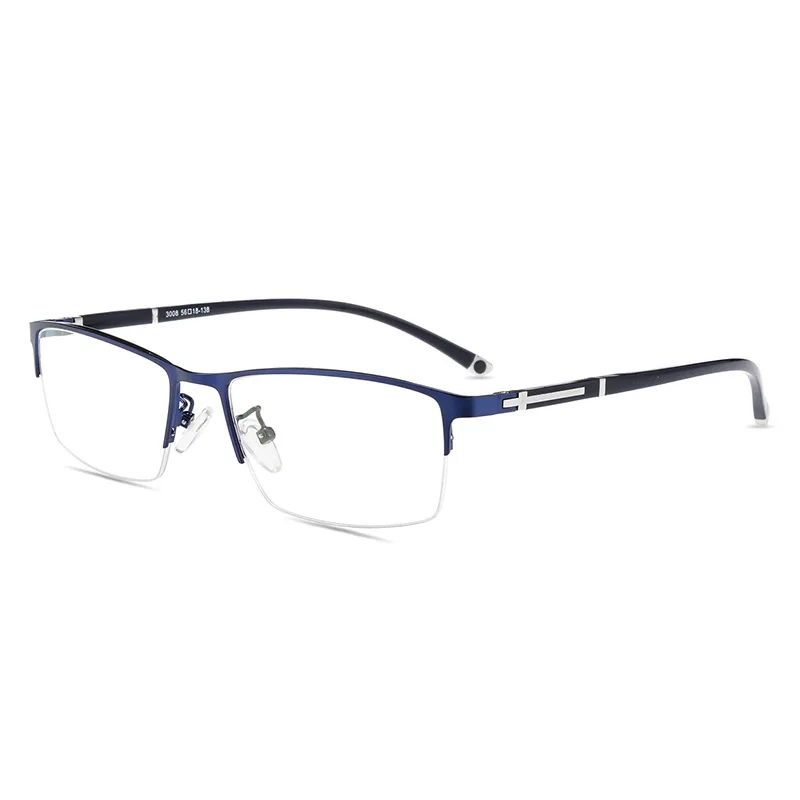 XD6235 квадратная оправа из сверхлегкого сплава для мужских деловых оптических очков с вакуумным гальваническим покрытием, полукадровая оправа, полнокадровые очки