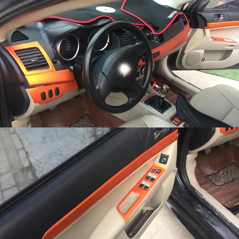 Автомобильный Стайлинг 3D5D Из Углеродного Волокна, Внутренняя Отделка Центральной Консоли, Изменение Цвета, Литье, Наклейки Для Mitsubishi Lancer EX 2009-2016