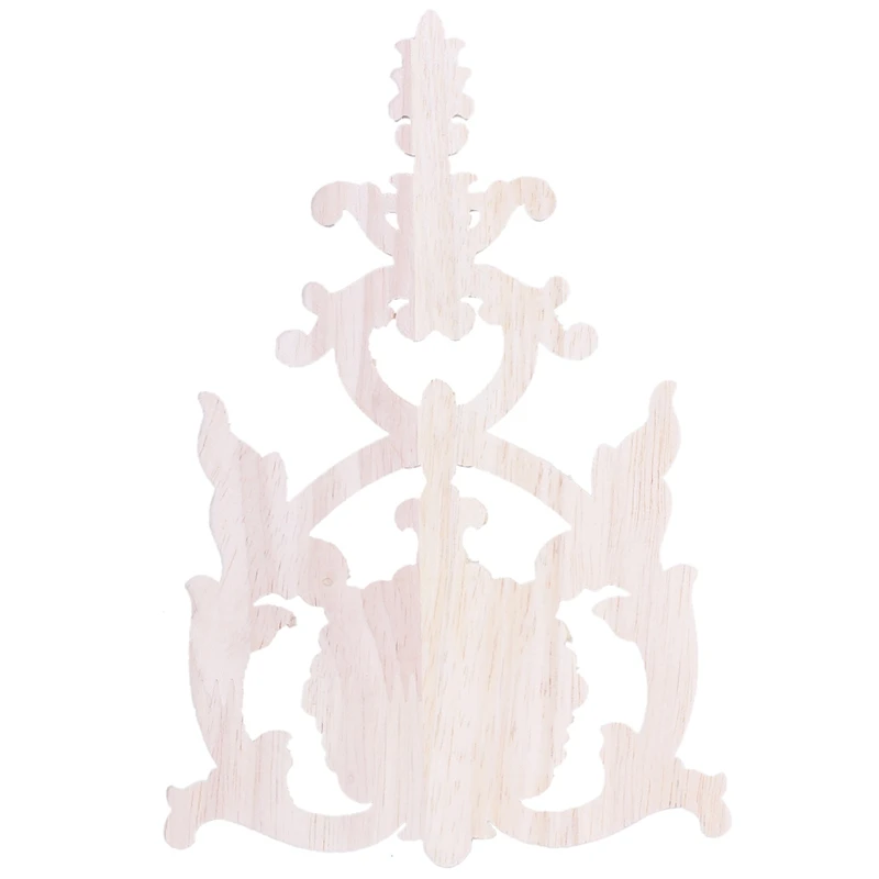 ГОРЯЧАЯ-4X Резная аппликация из каучукового дерева Винтажная Мебель Ремесленный декор