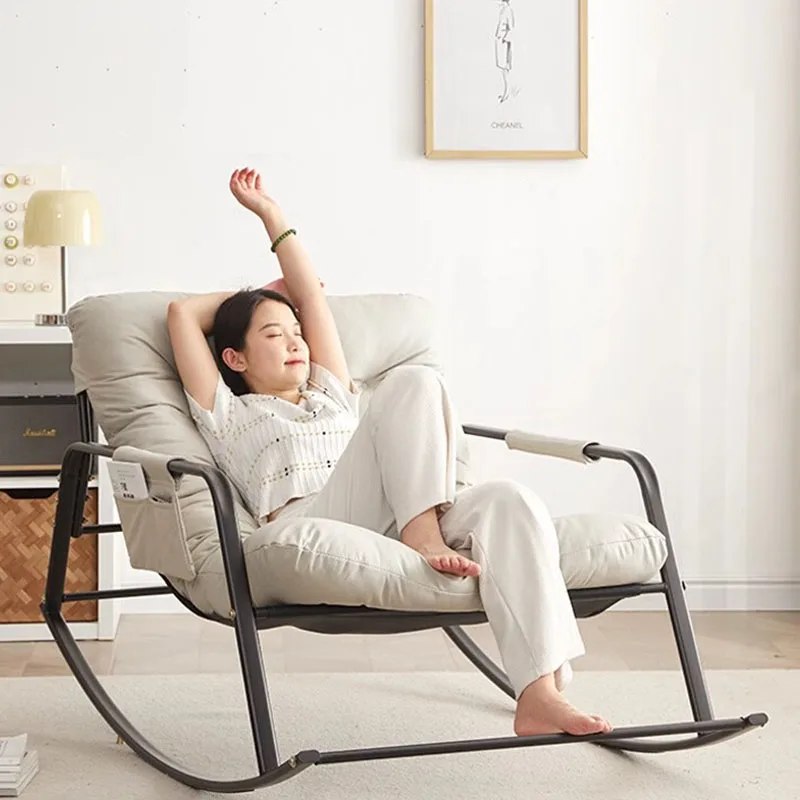 Дизайнерские кресла-качалки, Скандинавские Металлические Кресла для отдыха, Минималистичные Sillones Modernos Para Sala, Мебель для гостиной