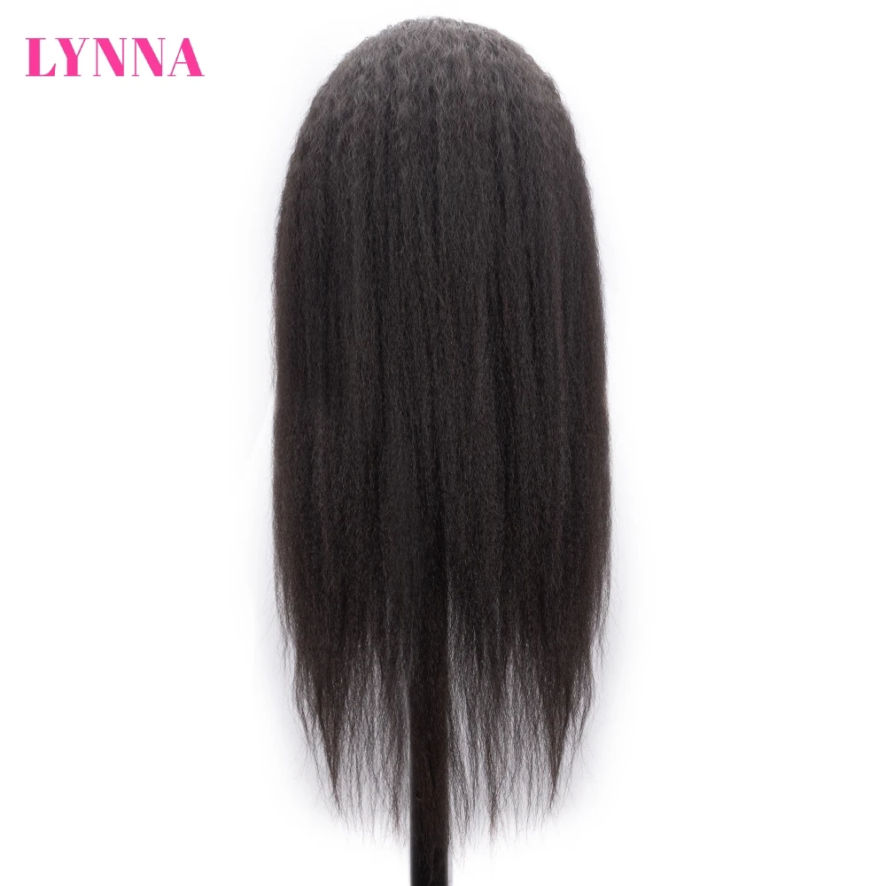 Кудрявый парик с прямой U-образной частью, бразильский парик из натуральных черных человеческих волос для чернокожих женщин плотностью 180% с бесплатной доставкой