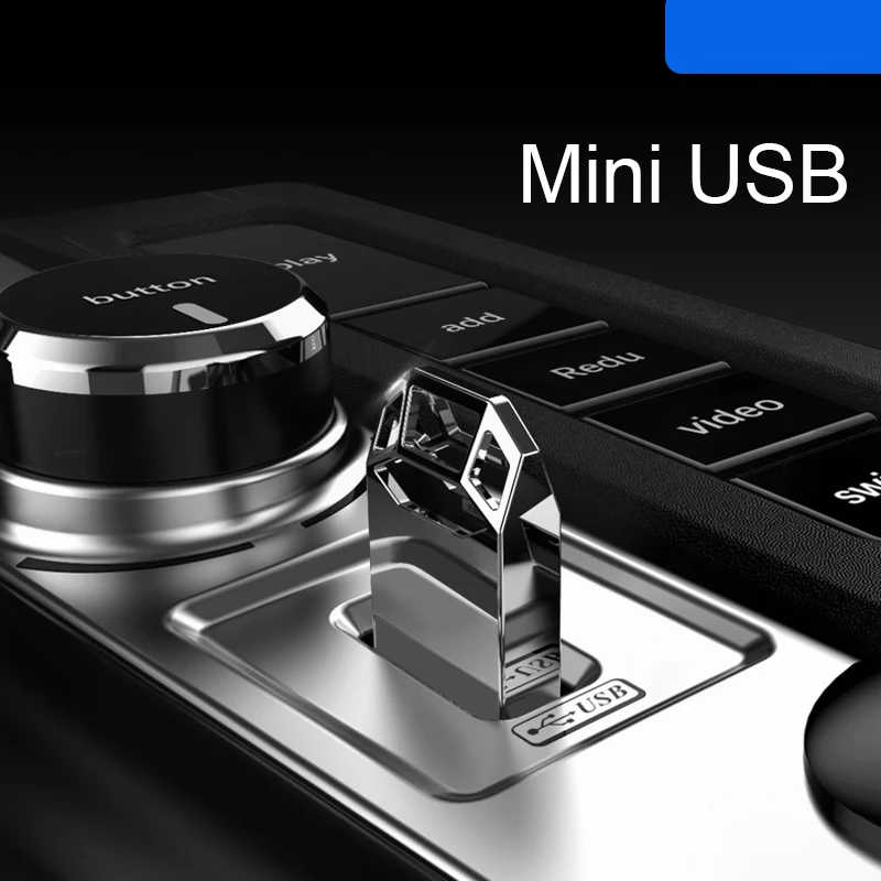 Металлический Мини-USB флэш-накопитель 32 ГБ 64 ГБ 128 ГБ флешка Крошечный флеш-накопитель 2.0 U Диск Memory Stick USB-накопитель маленький подарок